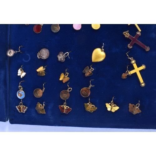 1308 - ASSORTED ENAMEL BUTTONS etc. (qty)