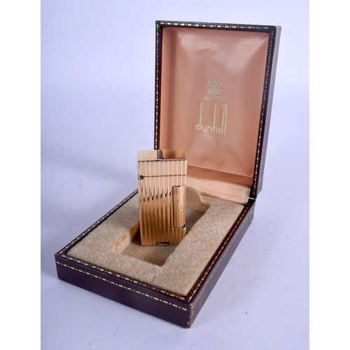 1312 - A 14CT GOLD DUNHILL LIGHTER. 72 grams overall. 5 cm x 2.75 cm.