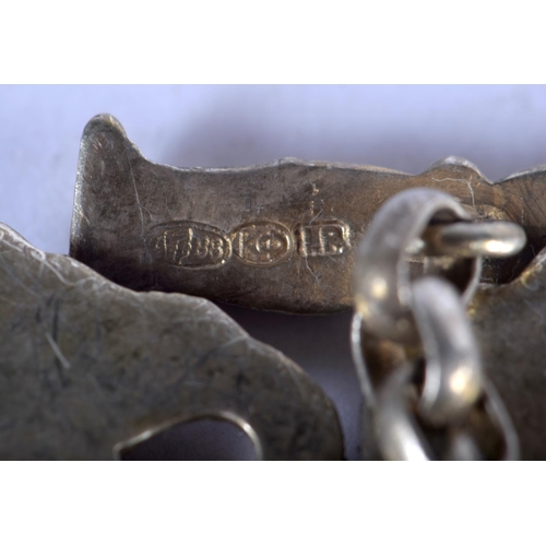 1321 - A PAIR OF CONTINENTAL SILVER GILT FISH CUFFLINKS. 24 grams. 3 cm x 2 cm.