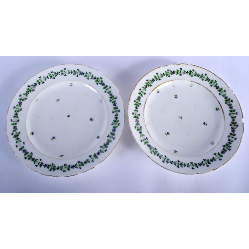 133C - A PAIR OF 19TH CENTURY FRENCH PARIS PORCELAIN PLATES together with a large vintage Italian pottery c... 