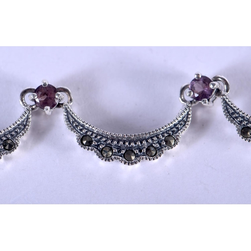 1356 - A SILVER NECKLACE. 36 grams. 46 cm long.