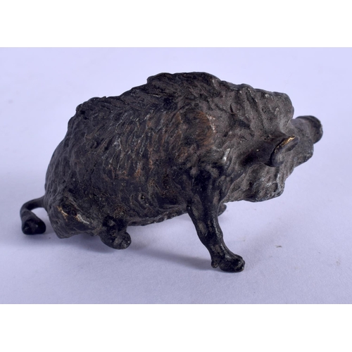 1357 - A CONTEMPORARY COLD PAINTED BRONZE BOR. 6 cm x 3.5 cm.