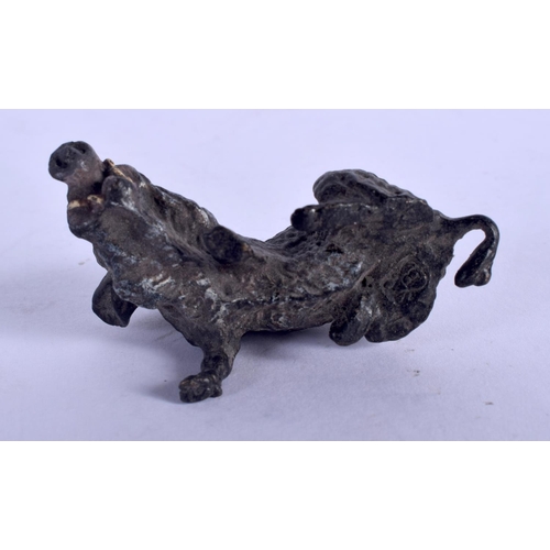 1357 - A CONTEMPORARY COLD PAINTED BRONZE BOR. 6 cm x 3.5 cm.