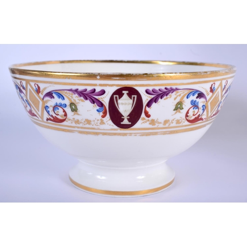 181 - Early 19th c. Paris La Courtille part tea and coffee service, the borders painted with scrolling fol... 