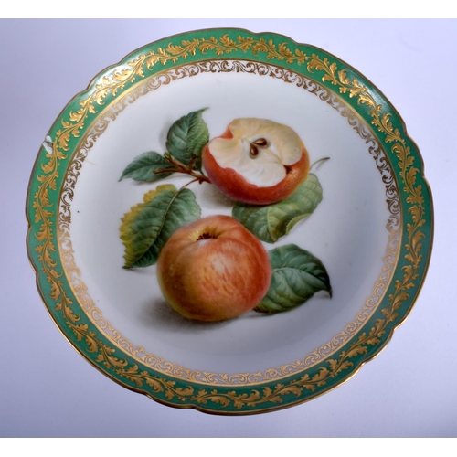 183 - Paris porcelain painted by outside decorator John Pierre Feuillet from 1814, a comport painted with ... 