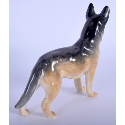 195 - Royal Worcester figure of an Alsatian date code 1951.  12cm long