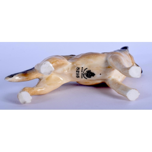 195 - Royal Worcester figure of an Alsatian date code 1951.  12cm long