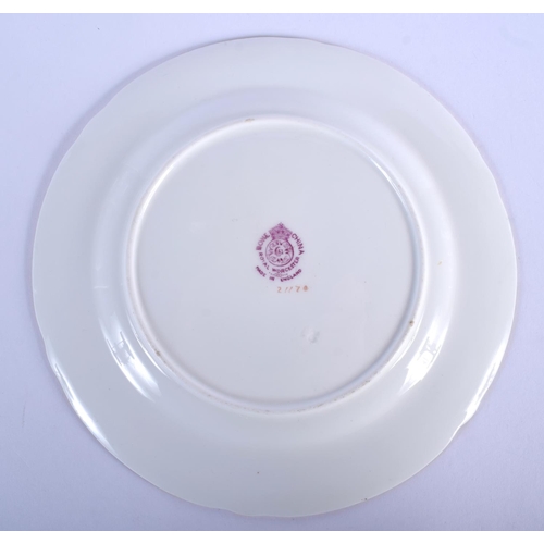 241 - Royal Worcester plate painted with fruit on a mossy bank by Edward Townsend, signed, date mark 1938.... 