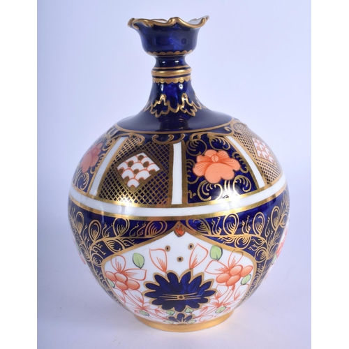 274 - Royal Crown Derby spherical vase with short neck painted with pattern 1128 date code 1920.  15cm hig... 