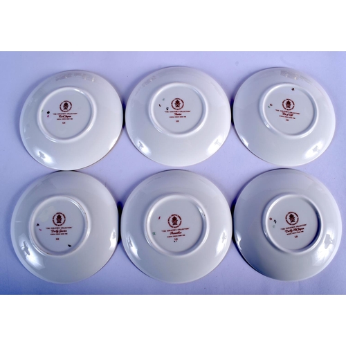 285 - Royal Crown Derby harlequin imari coffee set of six cans and saucers date code for 1988.  Cans 6.5cm... 