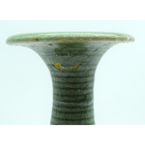 3157 - A Chinese Yaozhou Celadon vase 30cm,