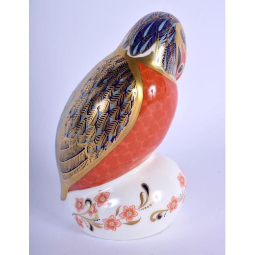 399 - Royal Crown Derby paperweight of a kingfisher.  11.5cm high