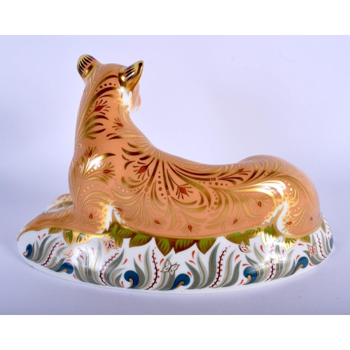 408 - Royal Crown Derby paperweight of a lioness.  18cm long