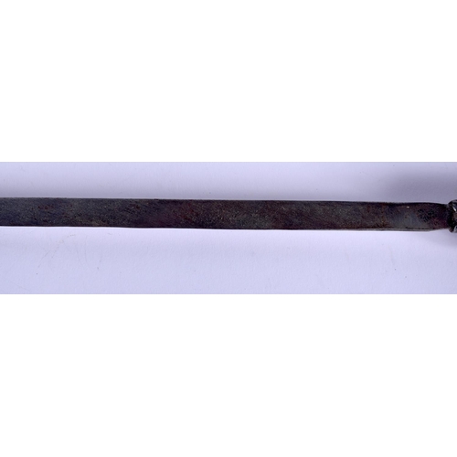 555 - TWO EARLY 20TH CENTURY SOUTH EAST ASIAN SWORD STICKS. 90 cm long. (2)