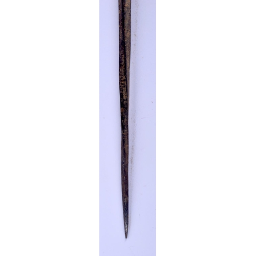 555 - TWO EARLY 20TH CENTURY SOUTH EAST ASIAN SWORD STICKS. 90 cm long. (2)