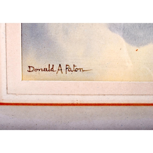 560 - Donald A Paton (1879-1949) Pair, Watercolour, Scottish Loch Scenes. Image 35 cm x 23 cm.