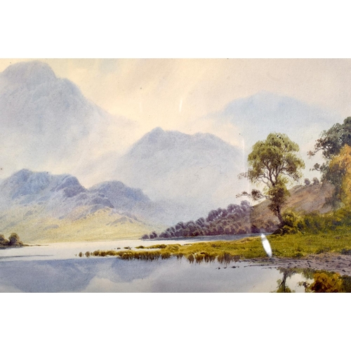 560 - Donald A Paton (1879-1949) Pair, Watercolour, Scottish Loch Scenes. Image 35 cm x 23 cm.