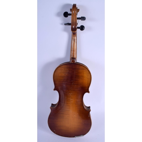 574 - FOUR VINTAGE VIOLINS. (4)