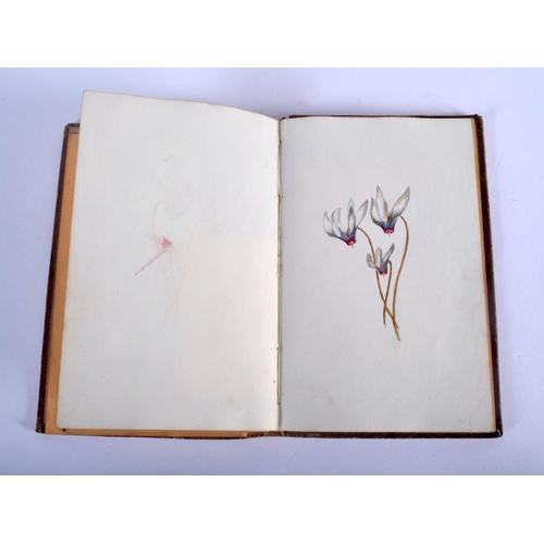 624 - AN AUTOGRAPH ALBUM also including watercolours, Book.