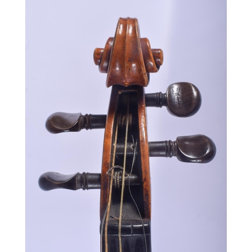 767 - A VINTAGE VIOLIN BOW the case and accessories marked Rushworth & Dreaper, with snakewood bow stamped... 