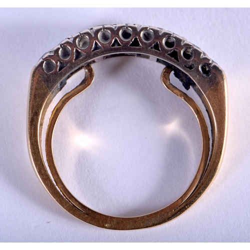 901 - A GOLD DIAMOND STUD RING. L/M. 5.7 grams.