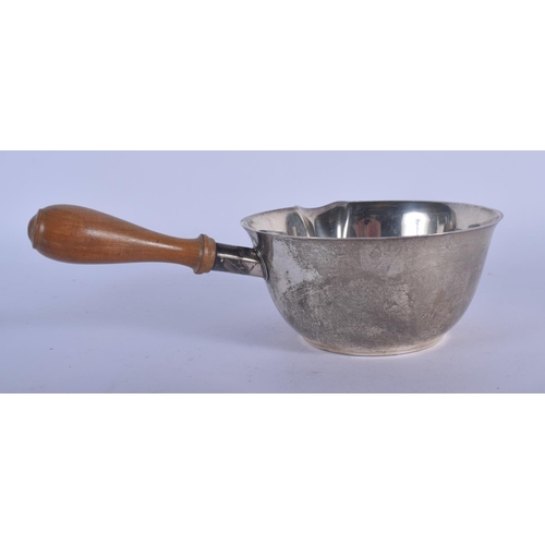 975 - A VINTAGE TIFFANY & CO SILVER BRANDY PAN. 203 grams overall. 20 cm wide.