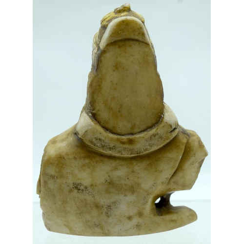 2554 - A alabaster carving of a South West Asian female 19cm.