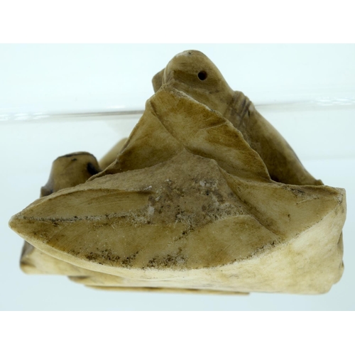 2554 - A alabaster carving of a South West Asian female 19cm.