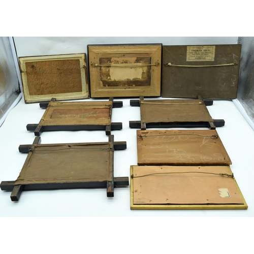 2557 - A collection of small Victorian Stevengraphs in  woven silk by Thomas Stevens various subjects, hunt... 