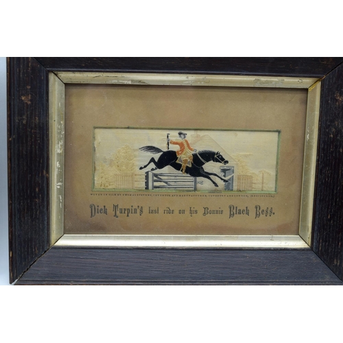 2557 - A collection of small Victorian Stevengraphs in  woven silk by Thomas Stevens various subjects, hunt... 