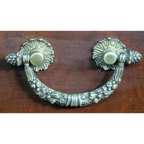 2566 - AN EARLY 19TH CENTURY SECRETAIRE MAHOGANY CHIFFONIER with lyre supports, brass mounts and reeded doo... 