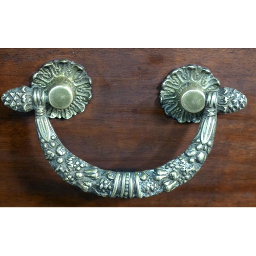 2566 - AN EARLY 19TH CENTURY SECRETAIRE MAHOGANY CHIFFONIER with lyre supports, brass mounts and reeded doo... 