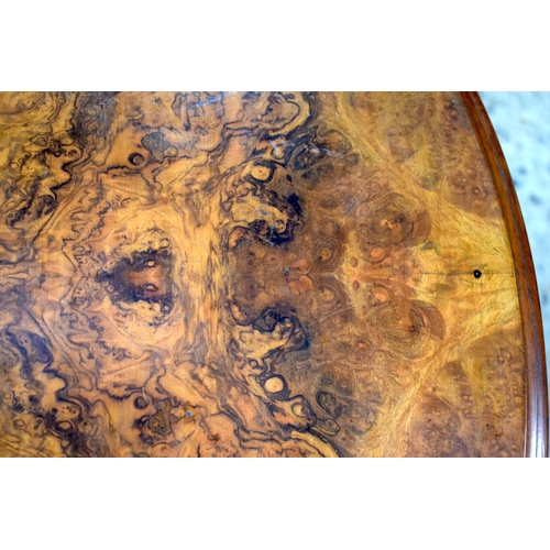 2568 - A FINE VICTORIAN WALNUT FOLDING GATELEG STYLE OCCASIONAL TABLE with acanthus capped feet. 117 cm x 9... 