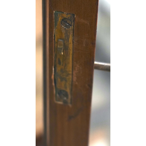 2570 - AN EDWARDIAN MAHOGANY DISPLAY CABINET. 150 cm x 53 cm.