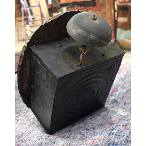 2575 - A 19TH CENTURY CONTINENTAL FRUITWOOD LONG CASE CLOCK by La Rosage, with gilded dial. 236 cm x 40 cm.