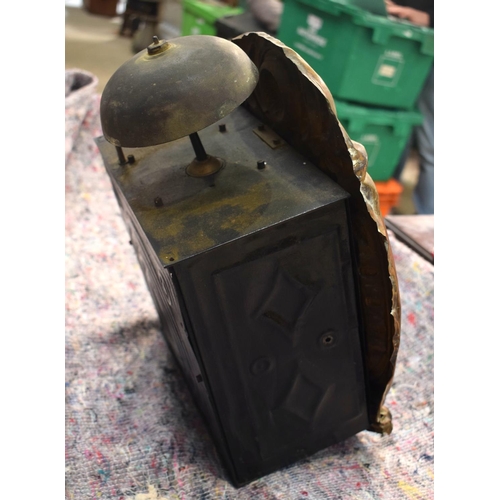 2575 - A 19TH CENTURY CONTINENTAL FRUITWOOD LONG CASE CLOCK by La Rosage, with gilded dial. 236 cm x 40 cm.