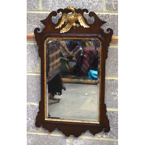 2583 - AN ANTIQUE MIRROR. 94 cm x 55.5 cm.
