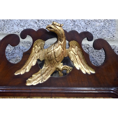 2583 - AN ANTIQUE MIRROR. 94 cm x 55.5 cm.