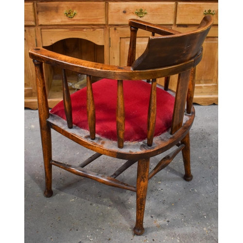 2606 - A LOVELY ARTS AND CRAFTS TUB CHAIR C1905 Attributed to E G Punnett for William Birch & Liberty & Co.... 