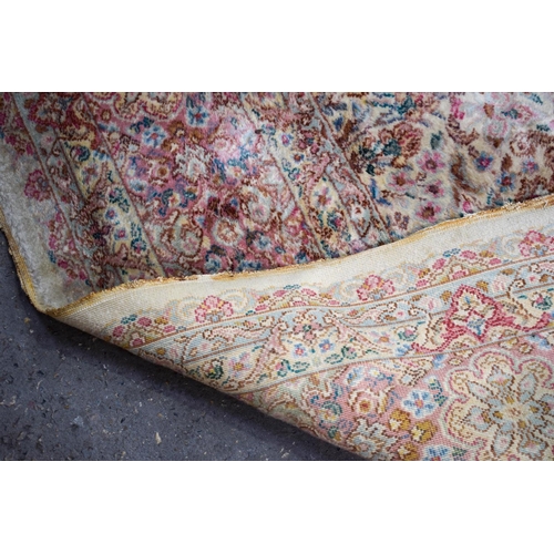 2612 - A LARGE MID CENTURY CONTINENTAL YELLOW GROUND CARPET. 367 cm x 262 cm.