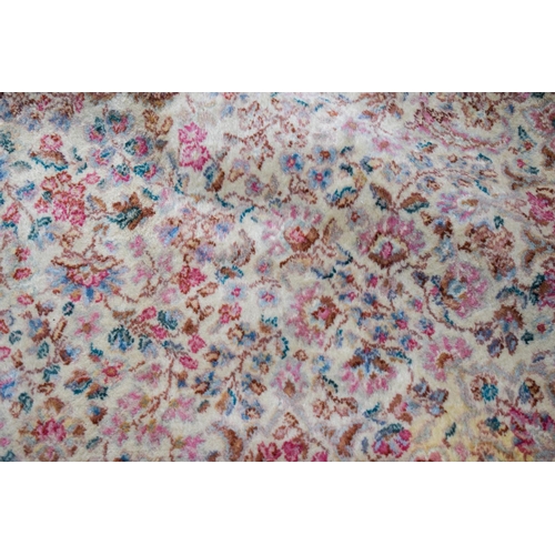 2612 - A LARGE MID CENTURY CONTINENTAL YELLOW GROUND CARPET. 367 cm x 262 cm.