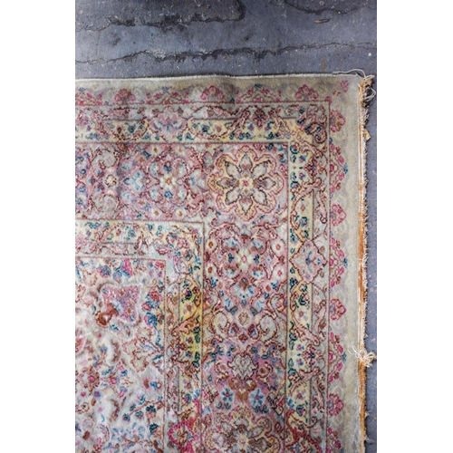 2612 - A LARGE MID CENTURY CONTINENTAL YELLOW GROUND CARPET. 367 cm x 262 cm.