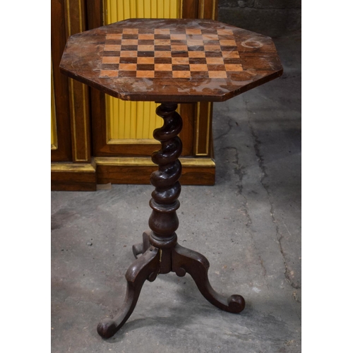 2619 - AN ANTIQUE GAMING TABLE. 72 cm x 49 cm.