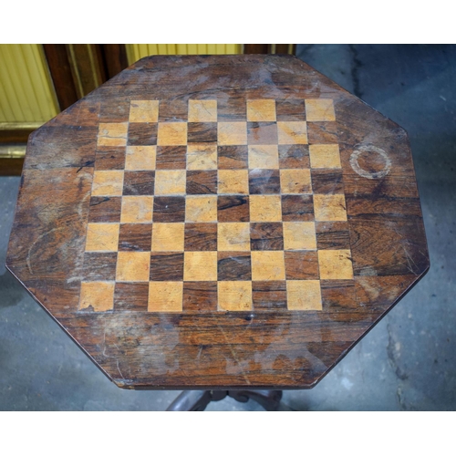 2619 - AN ANTIQUE GAMING TABLE. 72 cm x 49 cm.