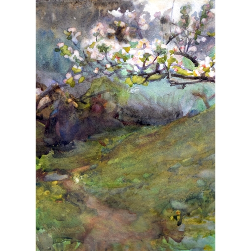 791 - Henry Silkstone Hopwood (Exhibited 1894) Watercolour, Landscape. Image 24 cm x 27 cm.