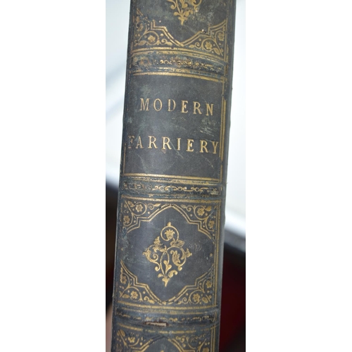 2515 - The Modern System of Farriery book by George Skeavington MRVC C1850 together with a copy of Elementa... 