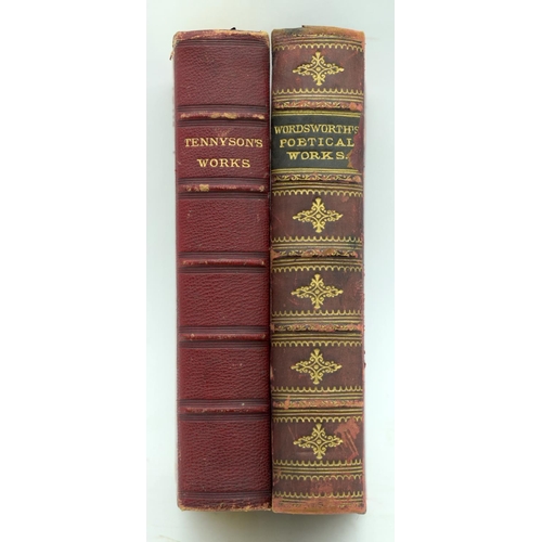 2516 - A book on the works of Alfred Tennyson published 1879 together with Wordworths Poetical works 19 x 1... 