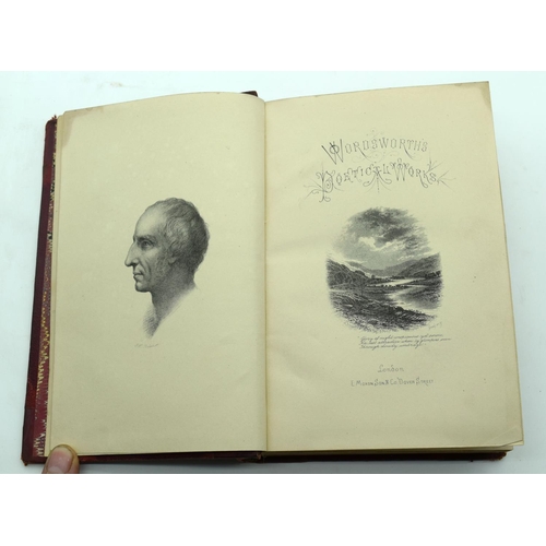 2516 - A book on the works of Alfred Tennyson published 1879 together with Wordworths Poetical works 19 x 1... 