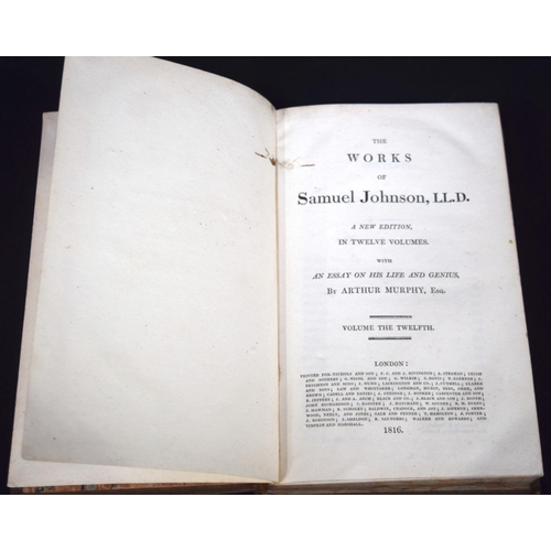 2519 - Collection of Books seven volumes of The works of Samuel Johnson printed 1816 together with Four vol... 
