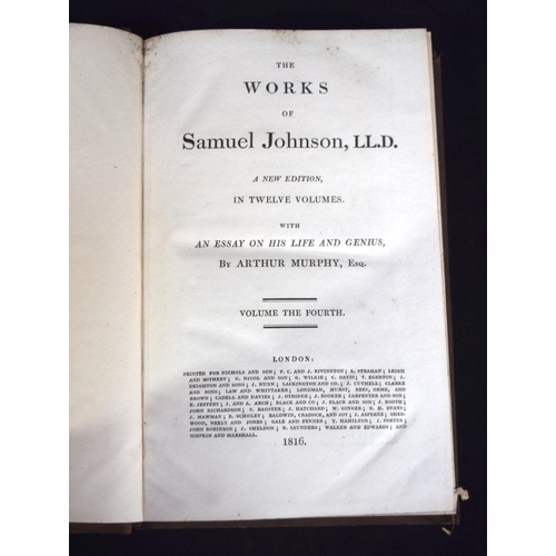 2519 - Collection of Books seven volumes of The works of Samuel Johnson printed 1816 together with Four vol... 